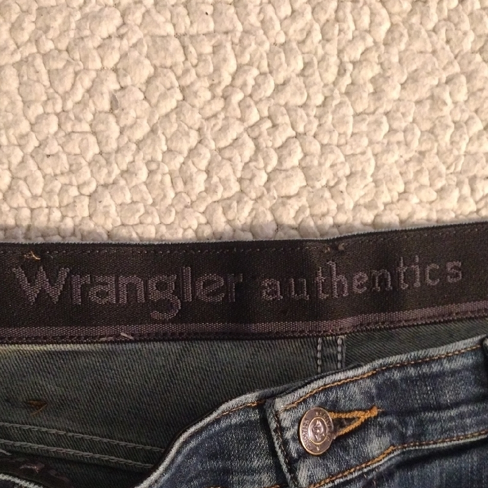 Wrangler Authentics 36x28 Jeans Blue Relaxed Baggy Loose Indigo Faded - Picture 5 of 8